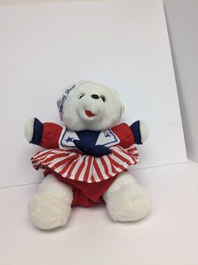 King Plush Liberty Bear Red White Blue Sailor Outfit Patriotic Plush Toy With Ta
